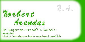 norbert arendas business card